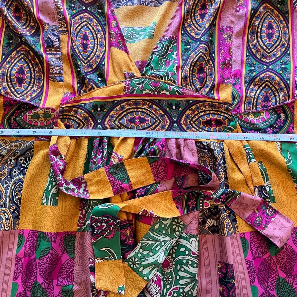 70's-style silk caftan, knee length - Picture 9 of 9